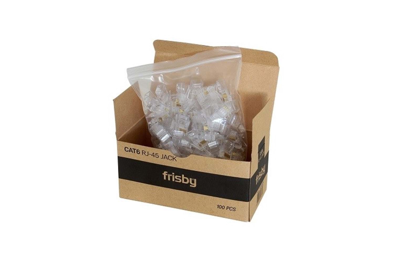 FRISBY Cat6 UTP FNW-RJ4520N RJ45 100lü paket Plastik Konnektör