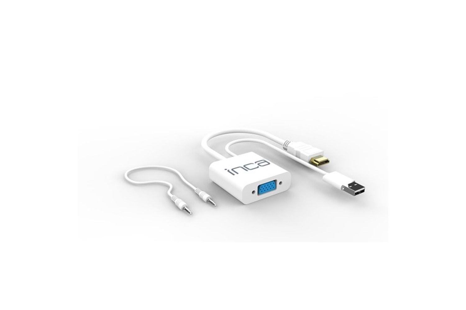 INCA IVTH-01 0.15metre VGA- HDMI Görüntü Adaptörü Beyaz 1080p
