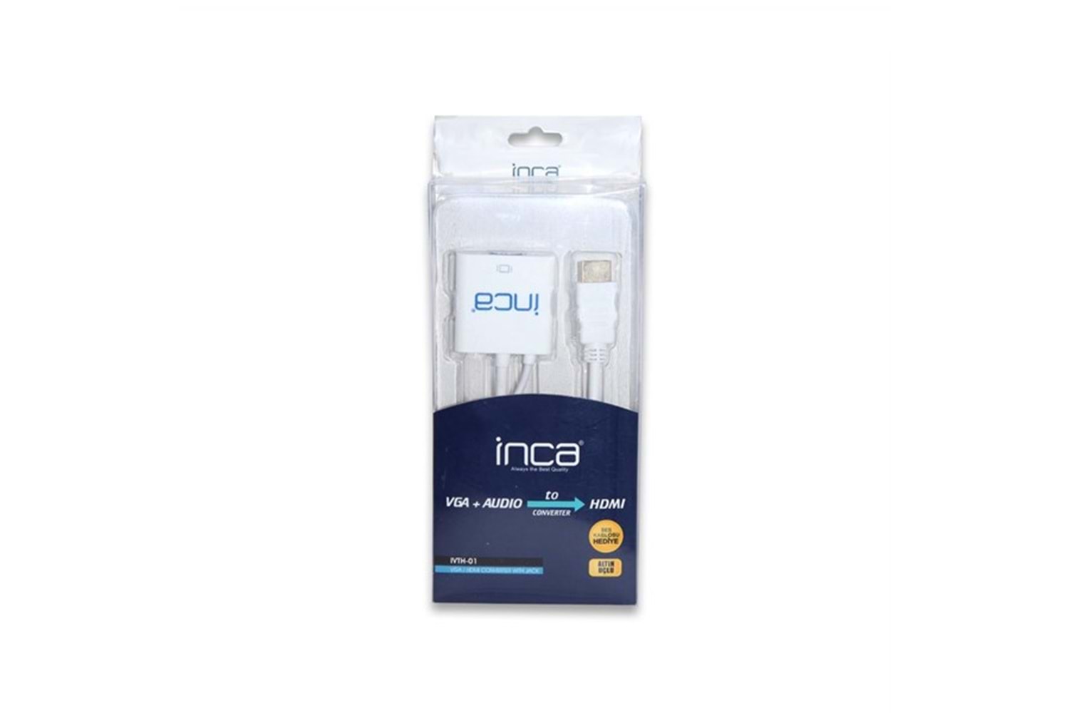 INCA IVTH-01 0.15metre VGA- HDMI Görüntü Adaptörü Beyaz 1080p