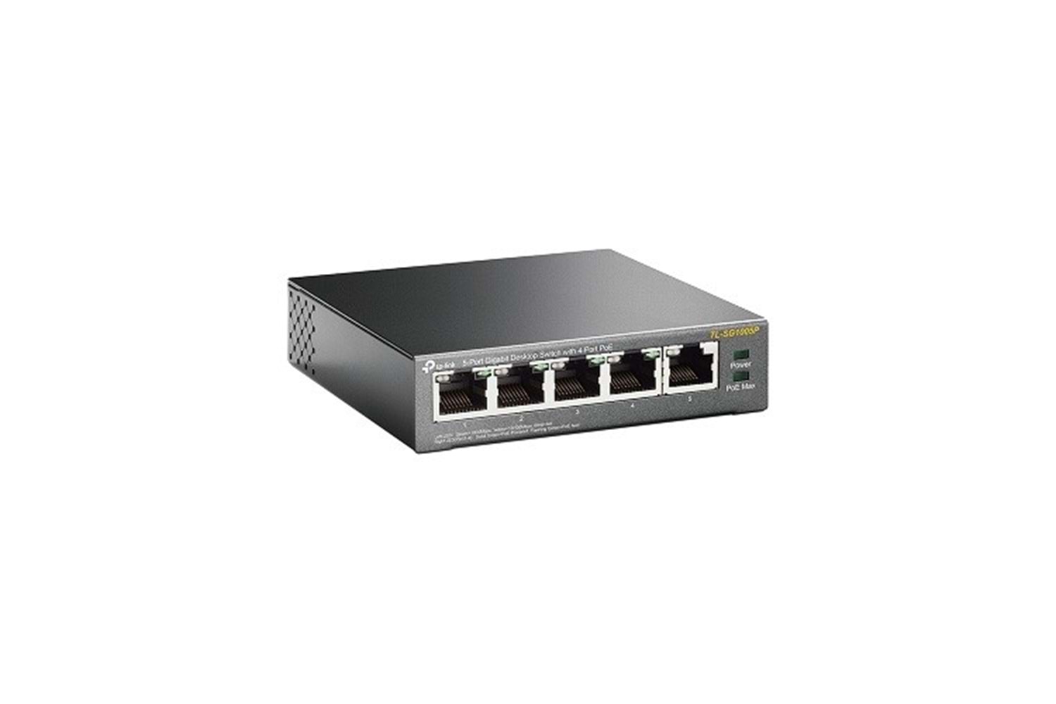 TP-LINK 5port 63w 4port PoE TL-SG1005P GIGABIT Yönetilemez Switch