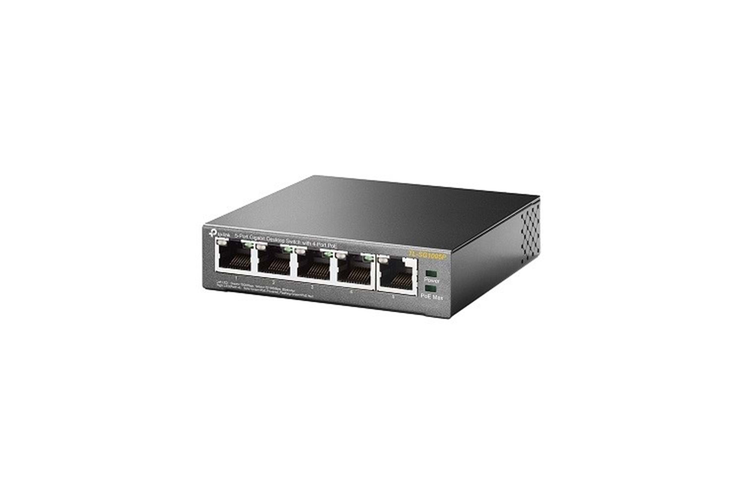 TP-LINK 5port 63w 4port PoE TL-SG1005P GIGABIT Yönetilemez Switch