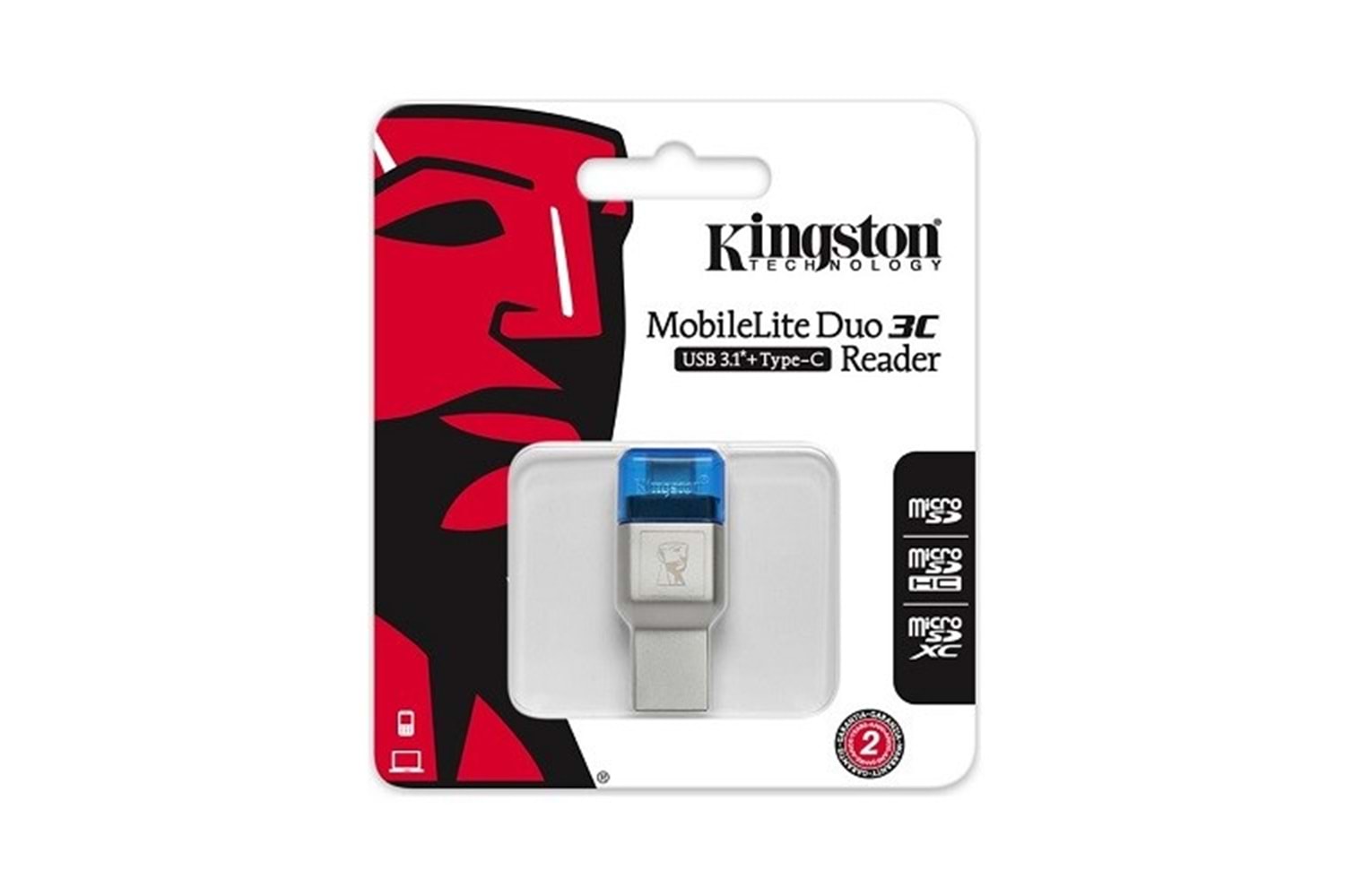 KINGSTON MobileLite Duo 3C FCR-ML3C USB 3.1,Type-C Harici Kart Okuyucu