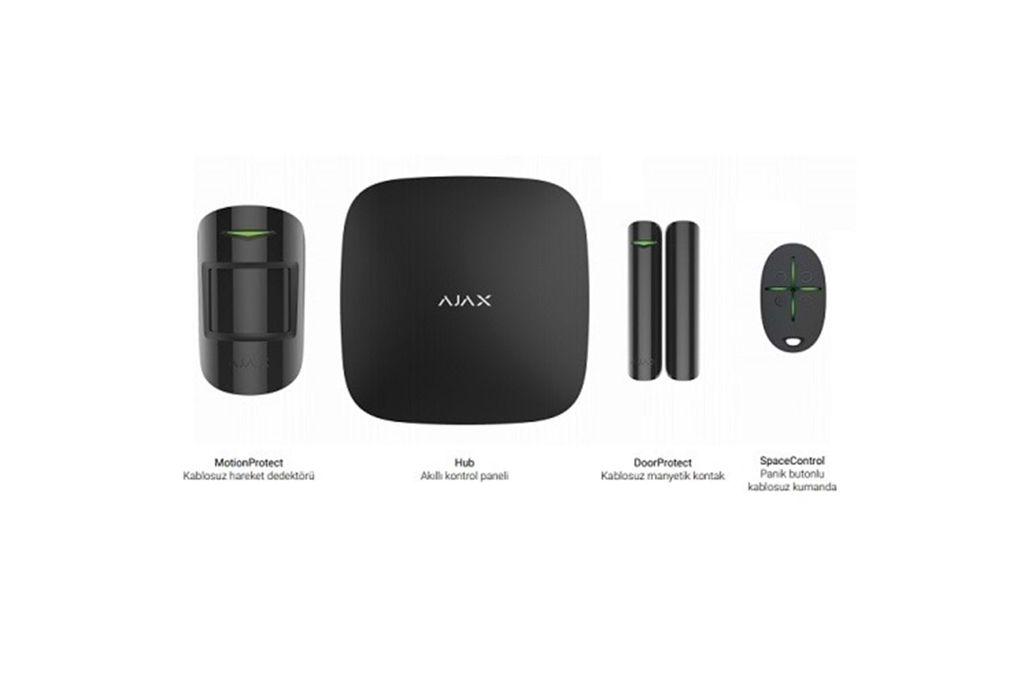 AJAX Starter Hub Kit Plus Kablosuz Alarm Seti Keypad Yok Set