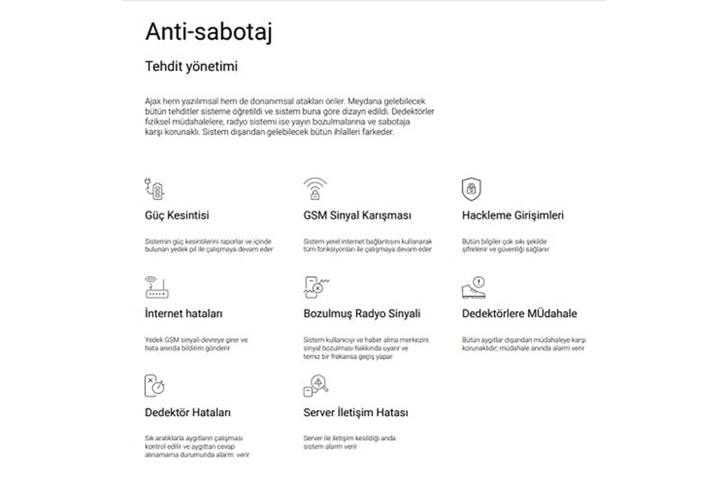 AJAX Starter Hub Kit Plus Kablosuz Alarm Seti Keypad Yok Set