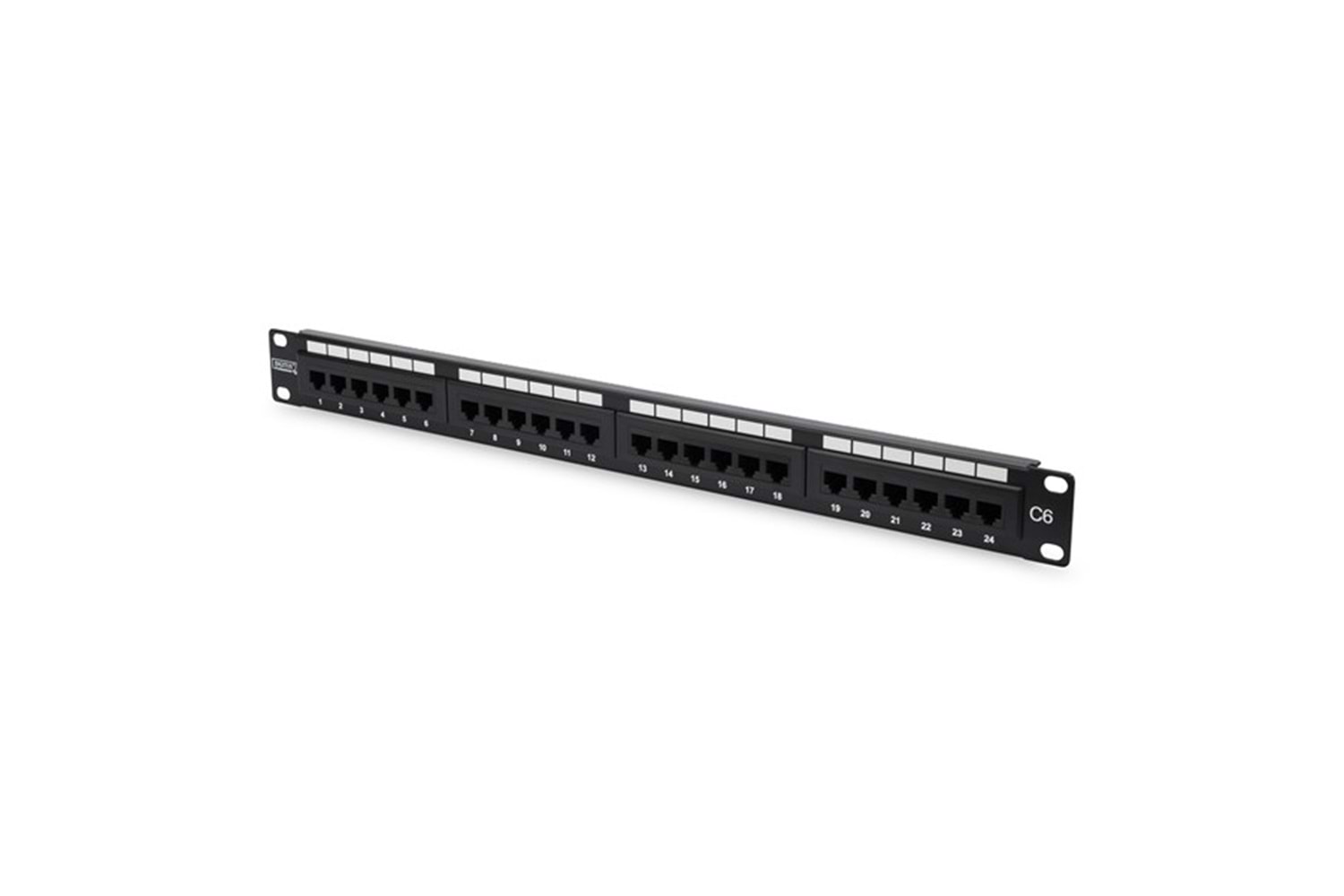DIGITUS 1U 24port Cat6 Utp Bakır Patch Panel DN-91624U
