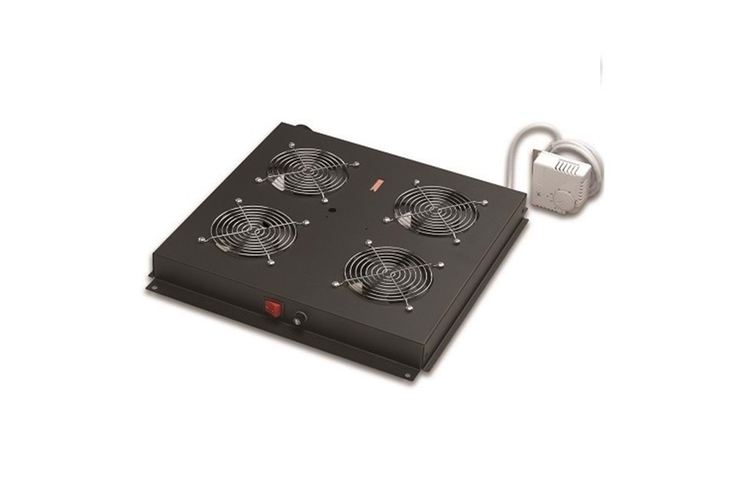AGER Dikili Tip 4lü Termostatlı Siyah Fan Modülü VG-F4T-A-S1