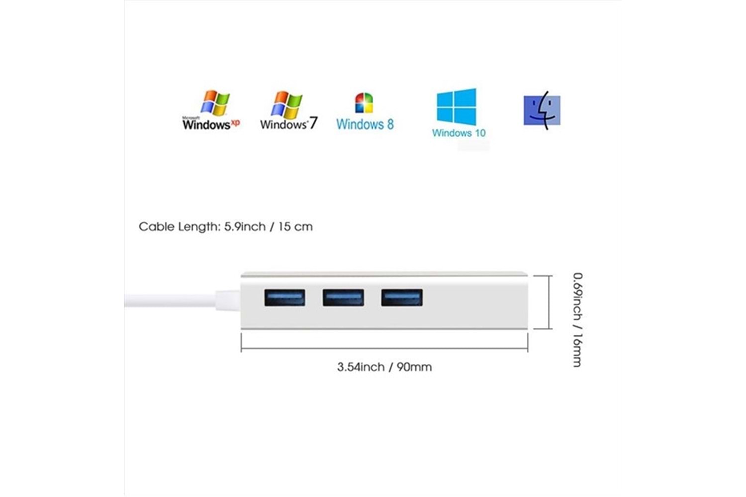 CODEGEN CDG-CNV41 Gigabit 1port USB 3.0 Ethernet,3x USB Çoklayıcı