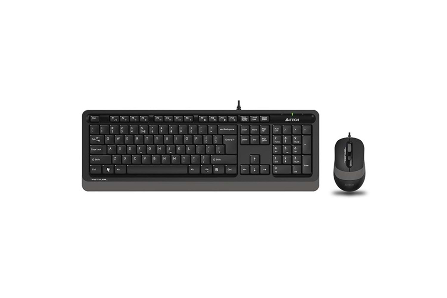 A4 TECH F1010 USB Q Trk Optic Mouse Siyah/Gri Standart Klavye - Mouse Set