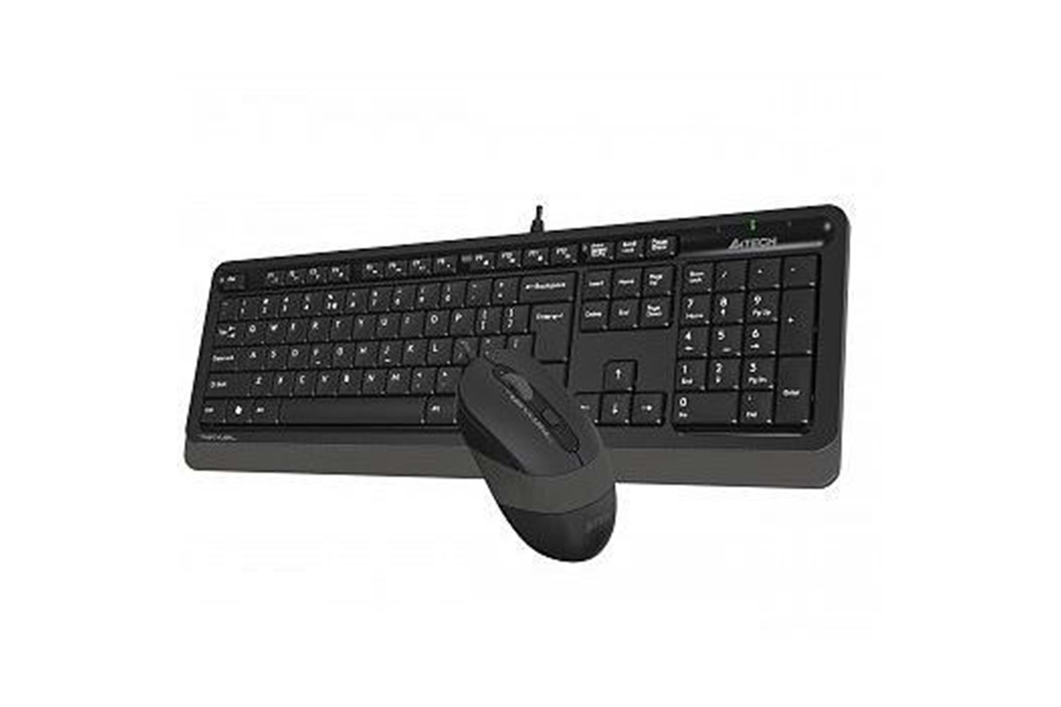 A4 TECH F1010 USB Q Trk Optic Mouse Siyah/Gri Standart Klavye - Mouse Set
