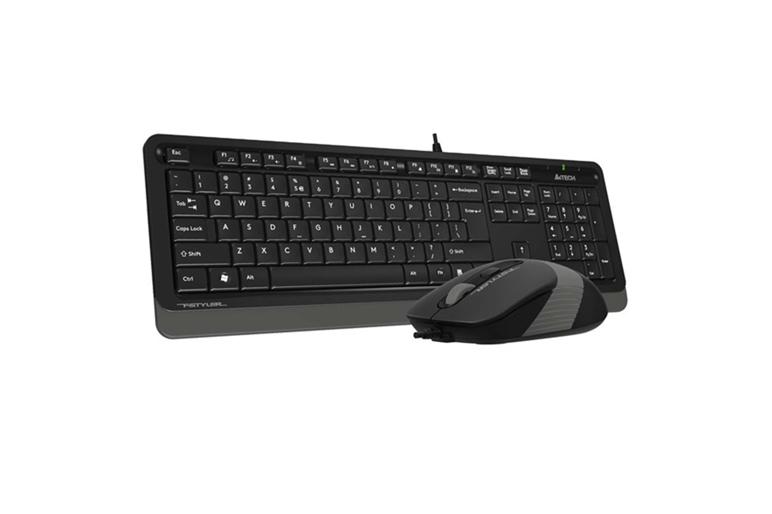A4 TECH F1010 USB Q Trk Optic Mouse Siyah/Gri Standart Klavye - Mouse Set