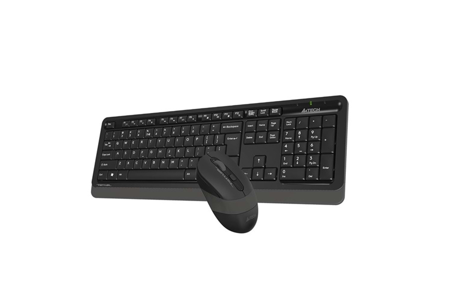A4 TECH FG1010 Kablosuz Q Trk Optic Mouse Siyah/Gri Multimedya Klavye - Mouse Set