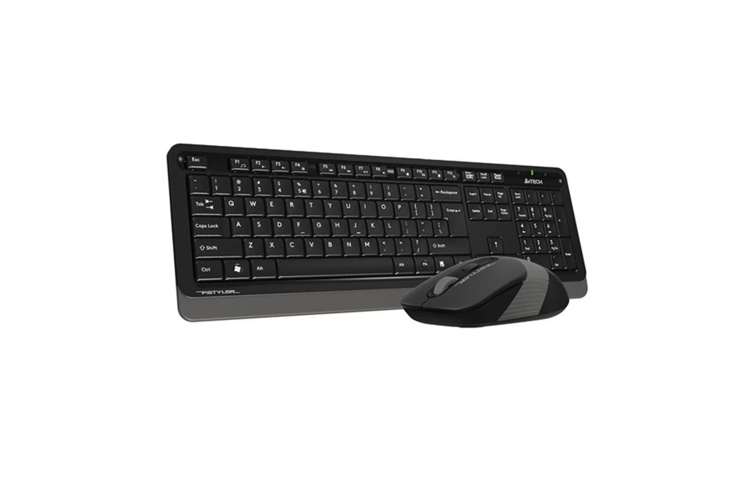 A4 TECH FG1010 Kablosuz Q Trk Optic Mouse Siyah/Gri Multimedya Klavye - Mouse Set