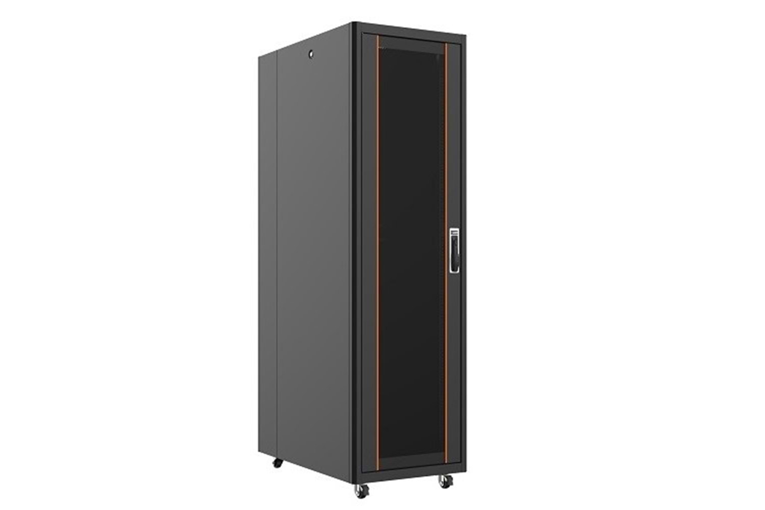 AGER 22U 600x1000mm Dikili Tip Siyah Kabinet Vega AG-VB22U6010S1 Cam Kapak