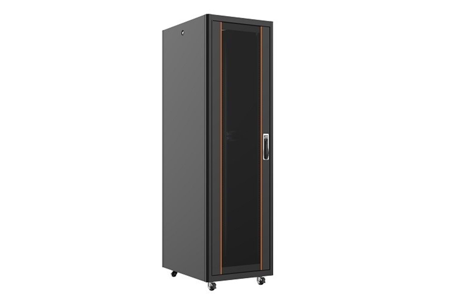 AGER 26U 600x800mm Dikili Tip Siyah Kabinet Agena AG-AN26U6080S1 Cam Kapak 