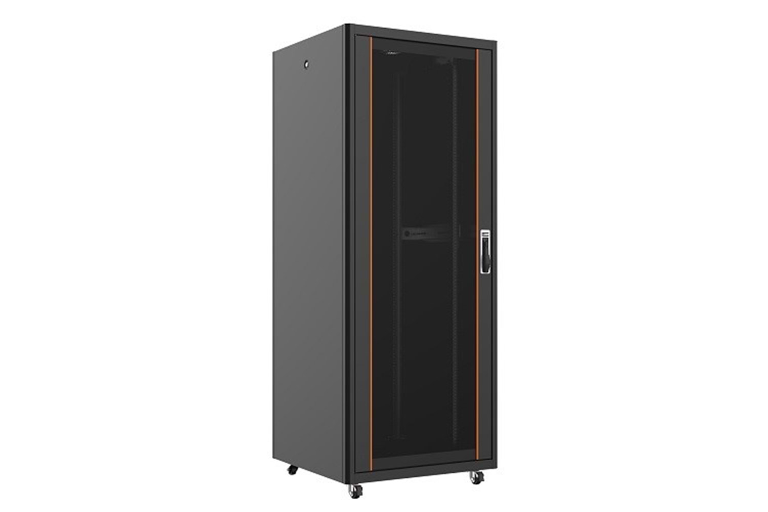 AGER 26U 800x800mm Dikili Tip Siyah Kabinet Vega AG-VB26U8080S1 Cam Kapak