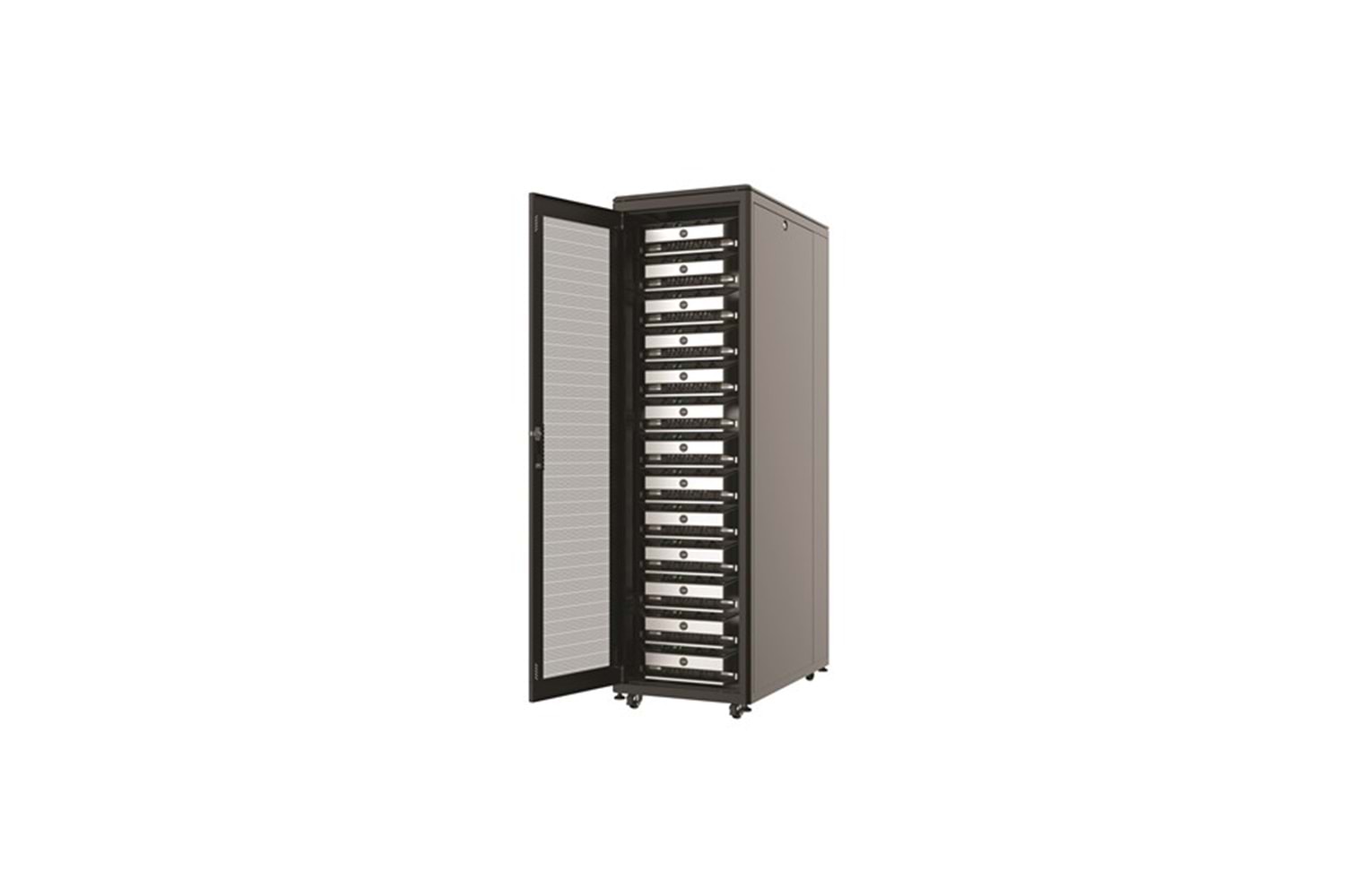 AGER 36U 800x800mm Dikili Tip Siyah Kabinet Vega AG-VB36U8080S1 Cam Kapak