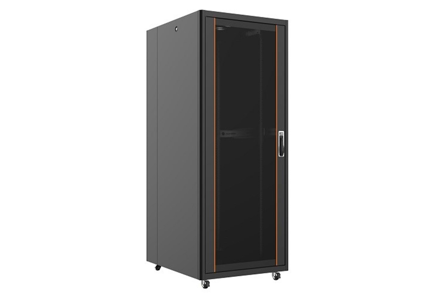 AGER 36U 800x1000mm Dikili Tip Siyah Kabinet Vega AG-VB36U8010S1 Cam Kapak