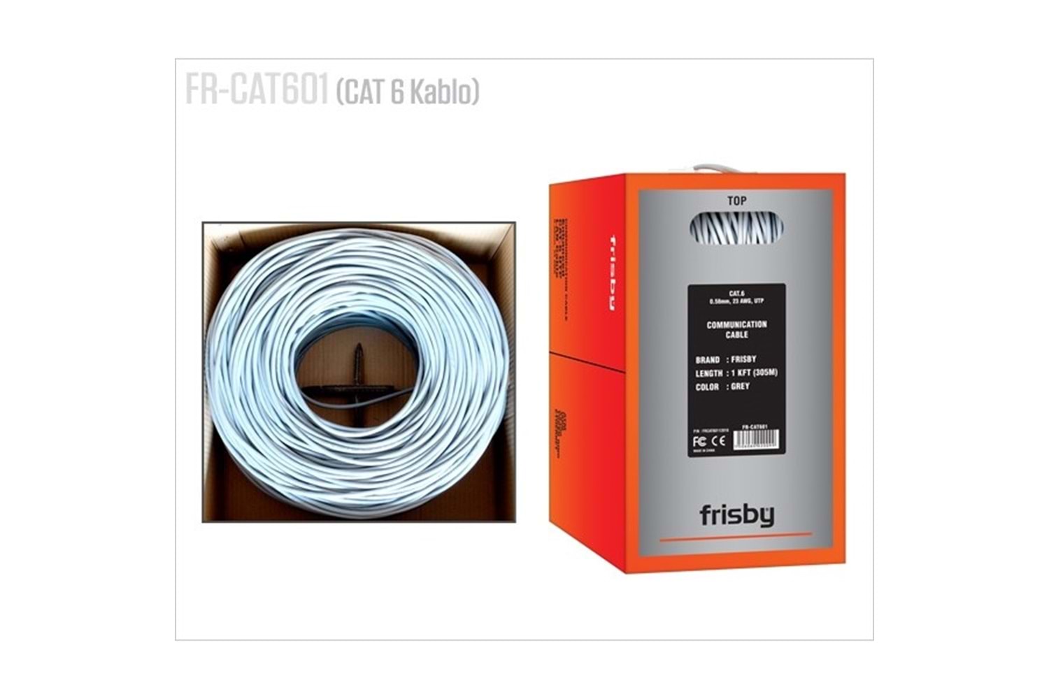 FRISBY CAT6 Utp 23AWG 305m Kablo FR-CAT601