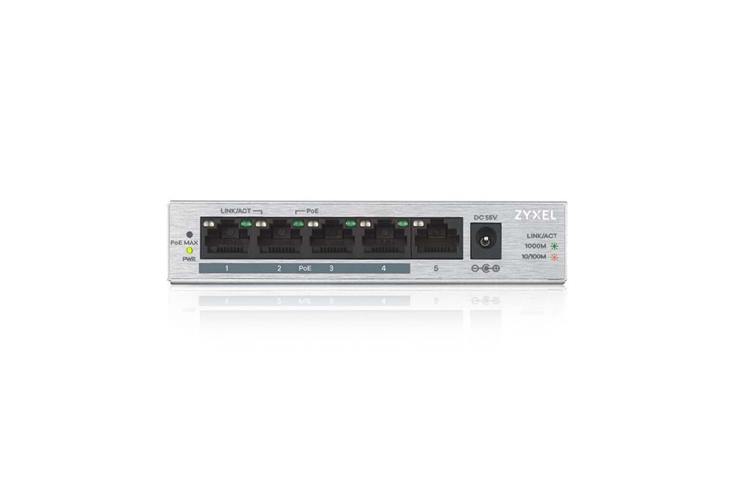 ZyXEL 5port 60w 4port PoE GS-1005HP GIGABIT Yönetilemez Switch Desktop