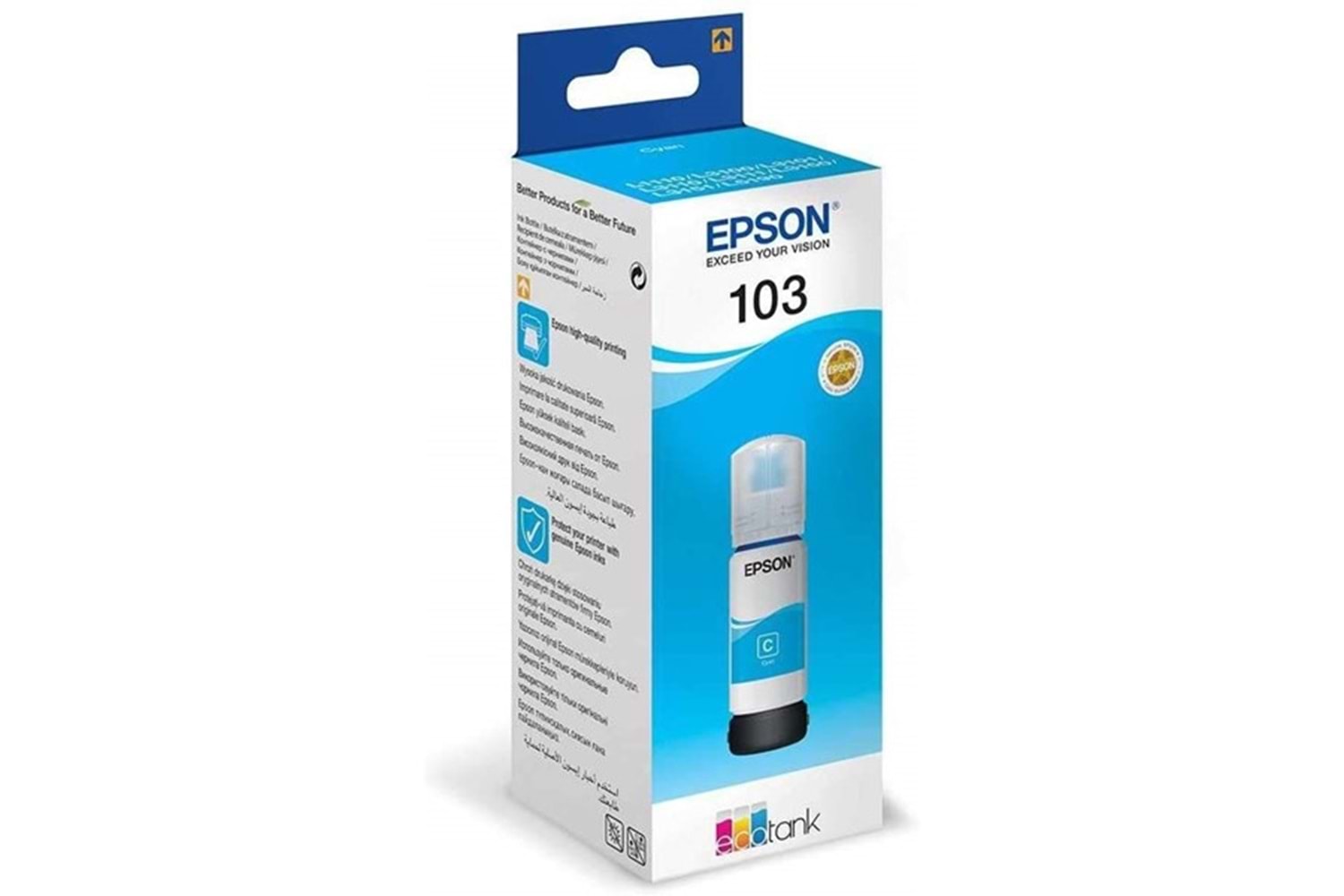 EPSON T00S24A 103C Mavi 65ml Tanklı Sistem Mürekkebi