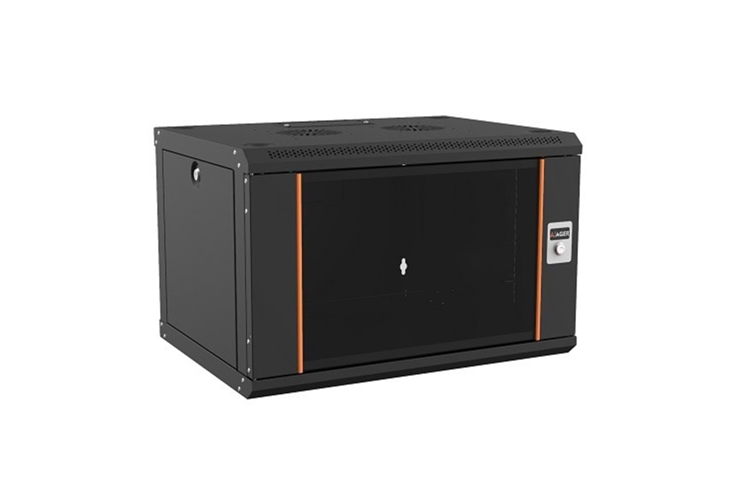 AGER 9U 600x450mm Duvar Tipi Siyah Kabinet Agena AG-AN09U6045S1