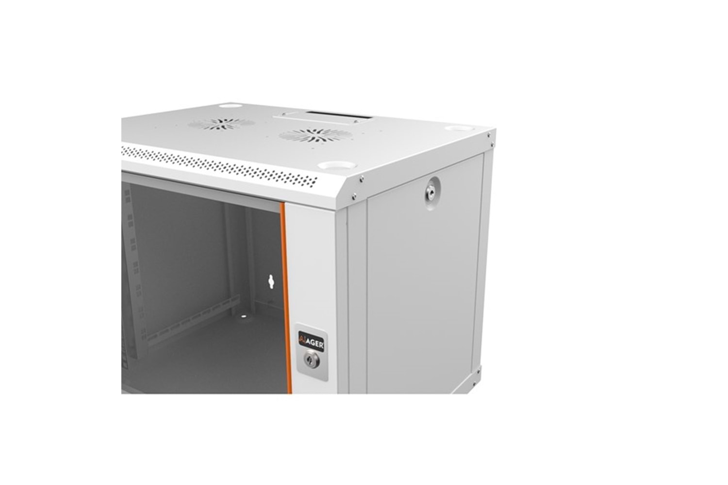 AGER 9U 600x450mm Duvar Tipi Siyah Kabinet Agena AG-AN09U6045S1