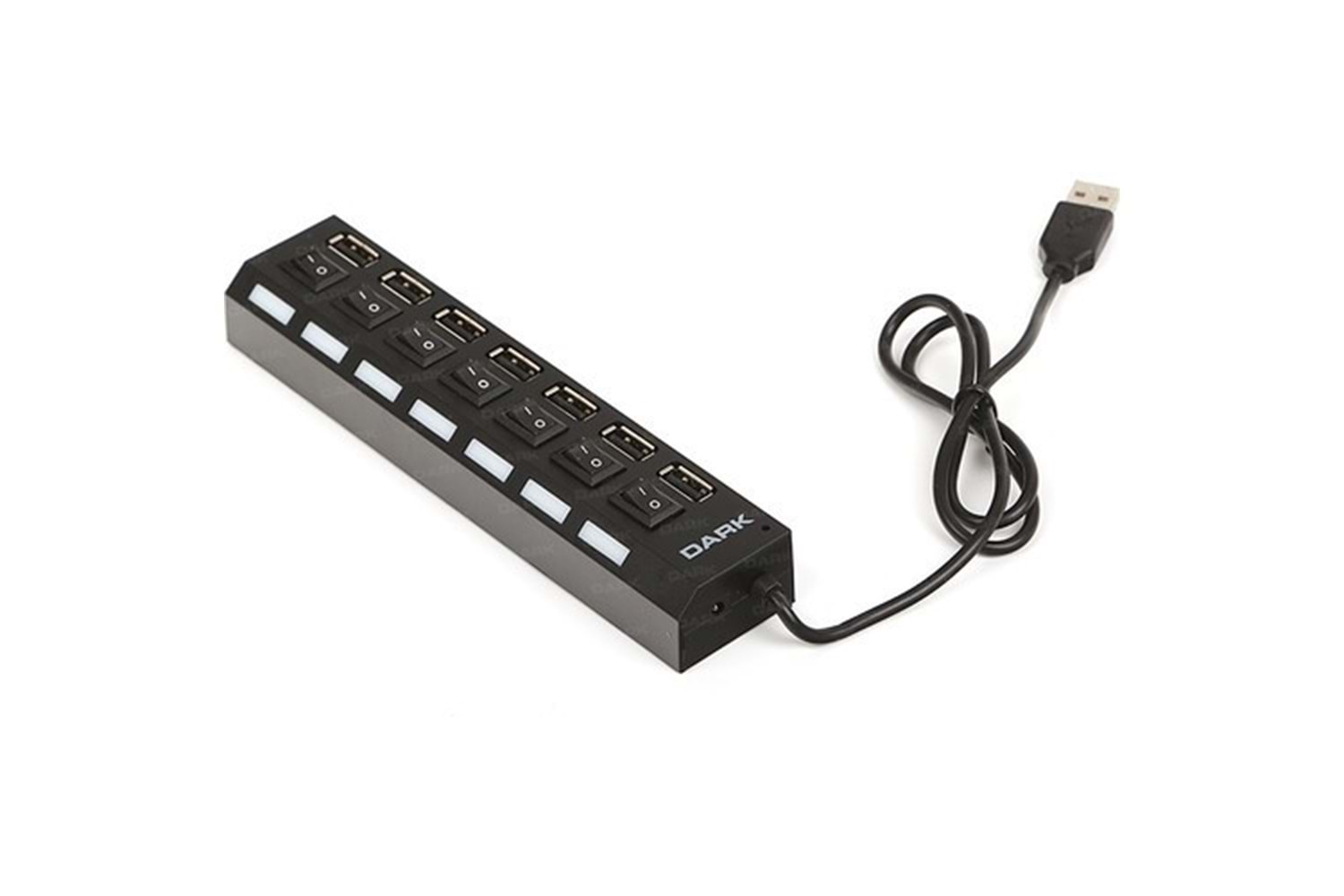DARK Connect Master DK-AC-USB272 7port USB 2.0 Siyah USB Çoklayıcı Hub Anahtarlı
