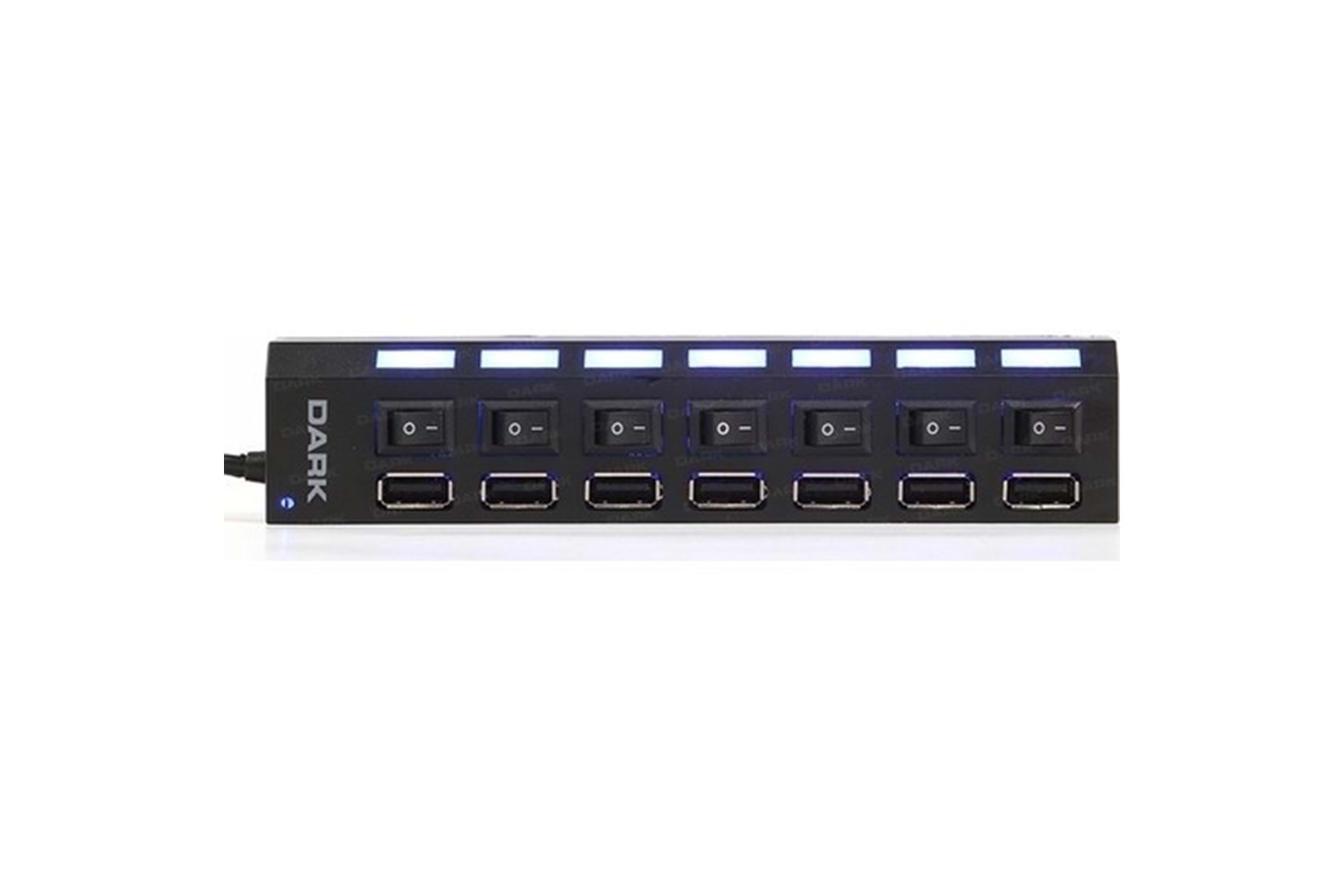 DARK Connect Master DK-AC-USB272 7port USB 2.0 Siyah USB Çoklayıcı Hub Anahtarlı