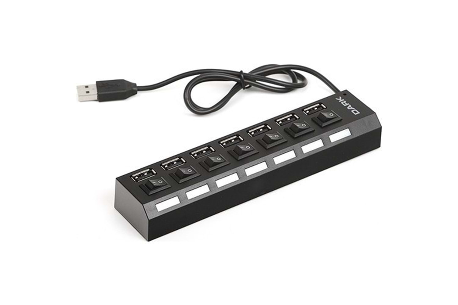 DARK Connect Master DK-AC-USB272 7port USB 2.0 Siyah USB Çoklayıcı Hub Anahtarlı