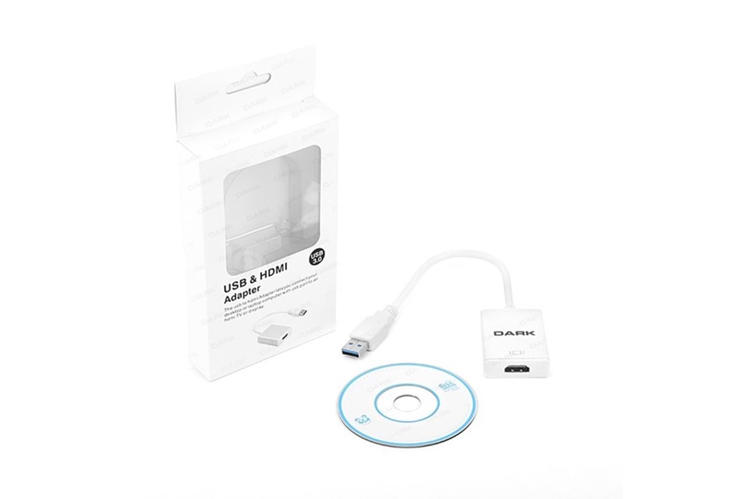 DARK UGA33 DK-AC-UGA33 0.15metre USB-HDMI Çevirici Adaptör Gümüş