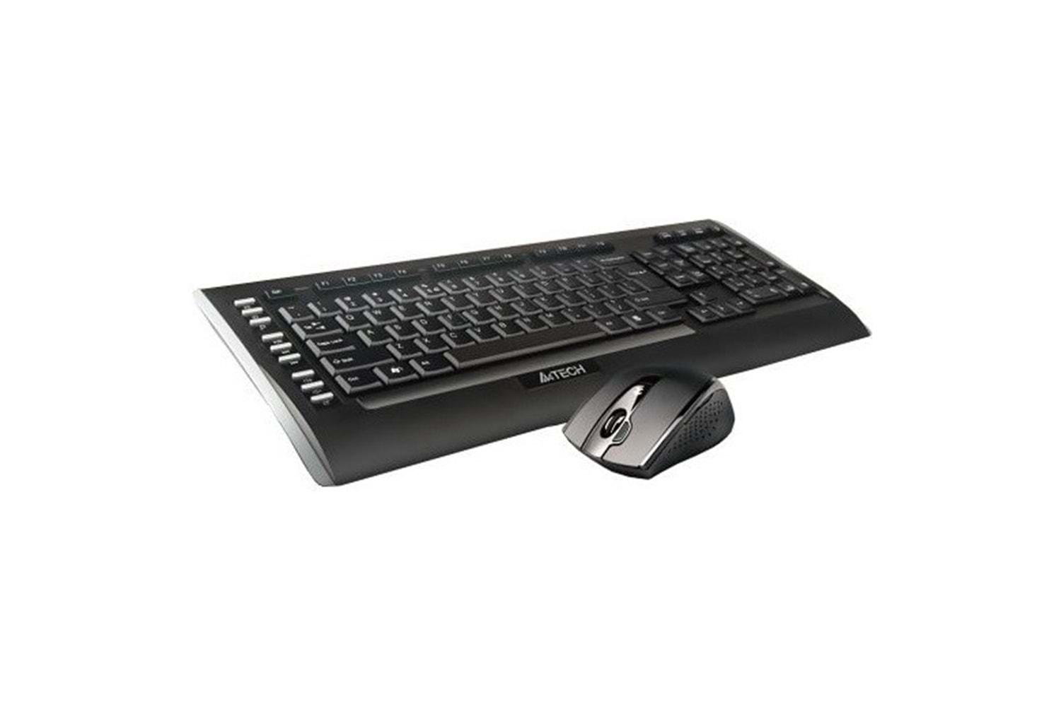 A4 TECH 9300F Kablosuz Q Trk V-Track Mouse Siyah Multimedya Klavye - Mouse Set