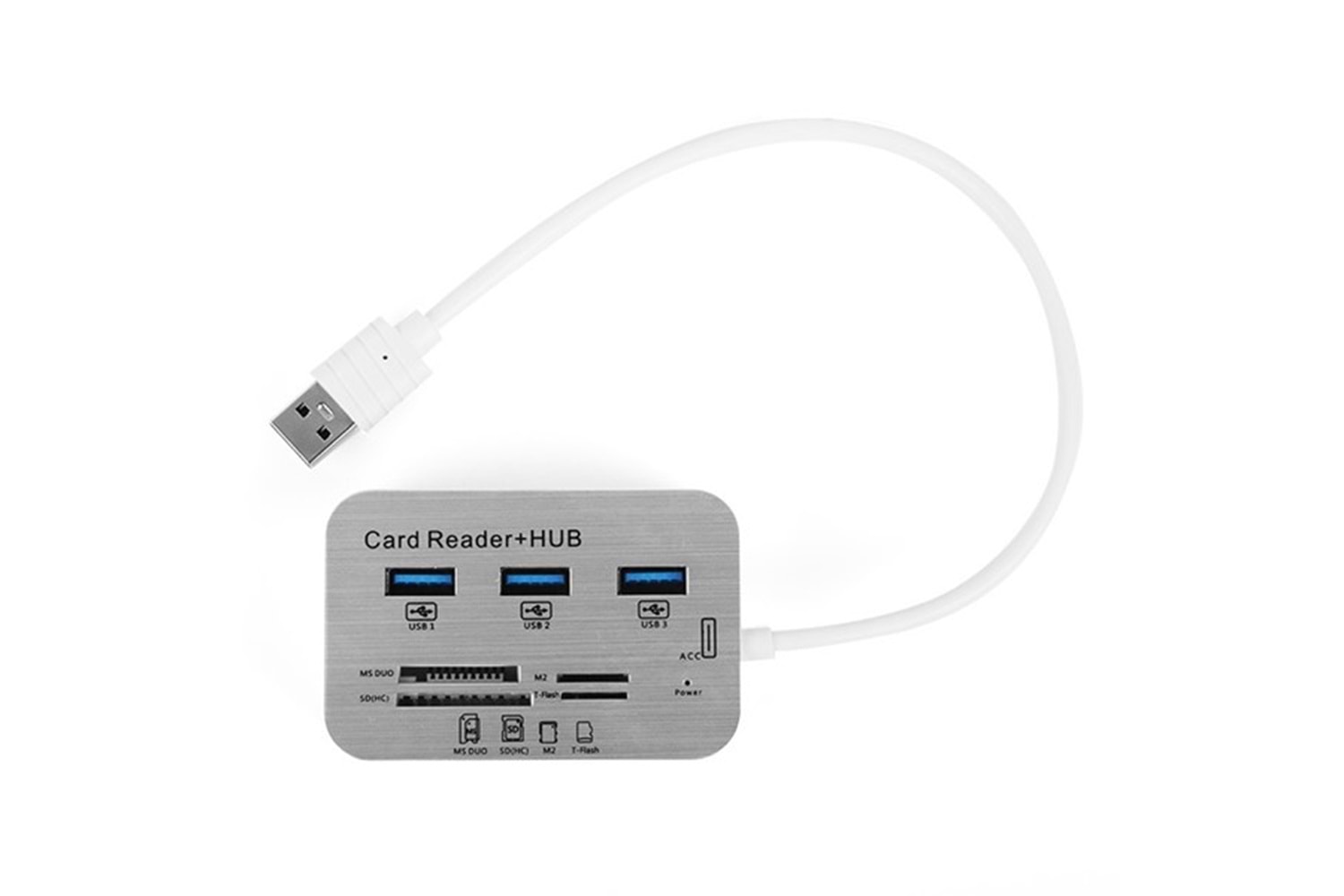 TX TXACUCR340 3port USB 3.0 Kart Okuyucu Beyaz USB Çoklayıcı Hub