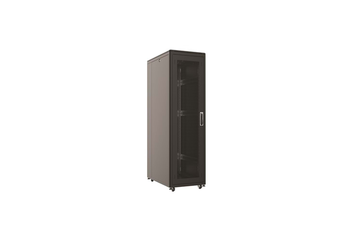 AGER 16U 600x800mm Dikili Tip Siyah Kabinet Vega AG-VG16U6080S1 Cam Kapak