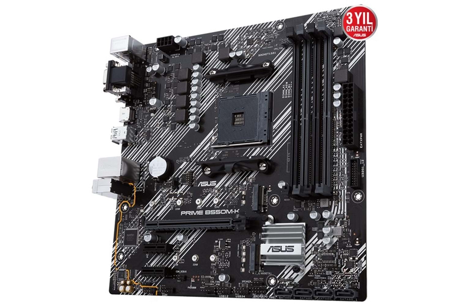 ASUS PRIME B550M-K DDR4 M2 PCIe NVME HDMI DVI PCIe 16X v4.0 AM4 mATX
