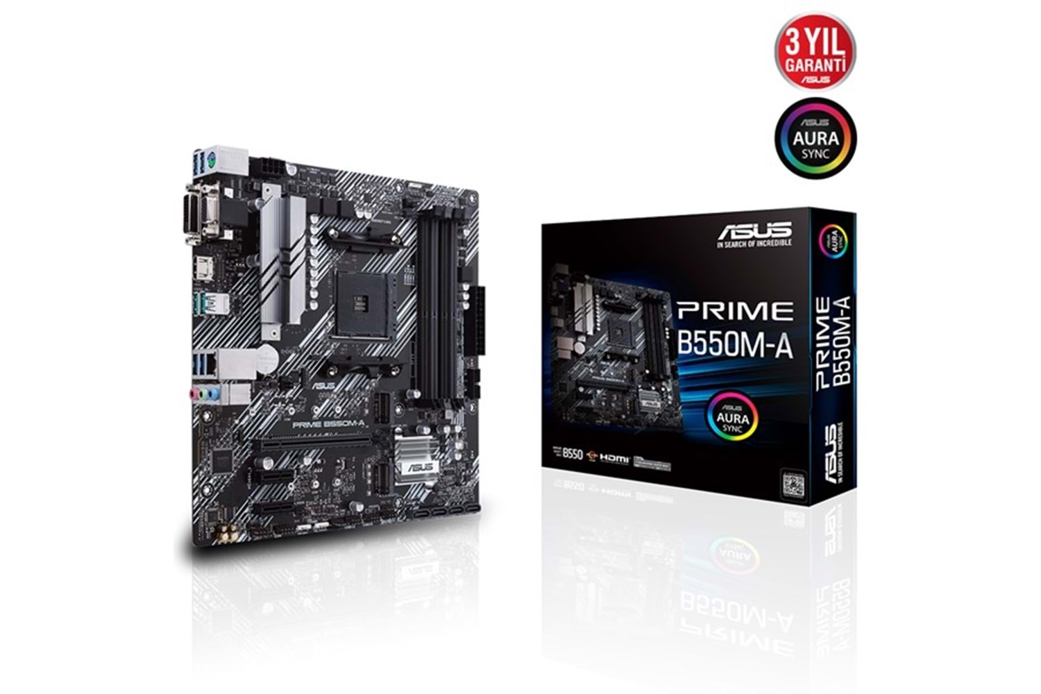 ASUS PRIME B550M-A DDR4 HDMI DVI PCIe 16X v4.0 AM4 mATX