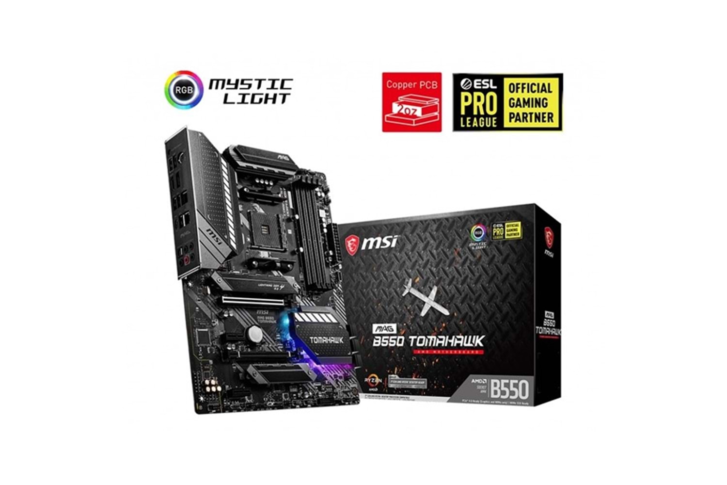 MSI MAG B550 TOMAHAWK DDR4 M2 PCIe NVME HDMI DP PCIe 16X v4.0 AM4 ATX