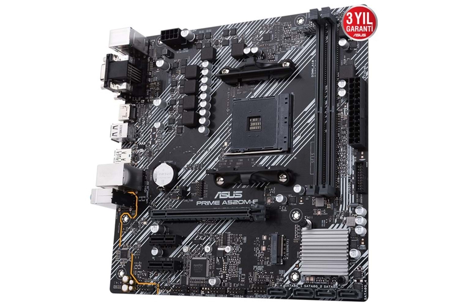 ASUS PRIME A520M-E DDR4 M2 PCIe NVME HDMI DVI PCIe 16X v4.0 AM4 mATX