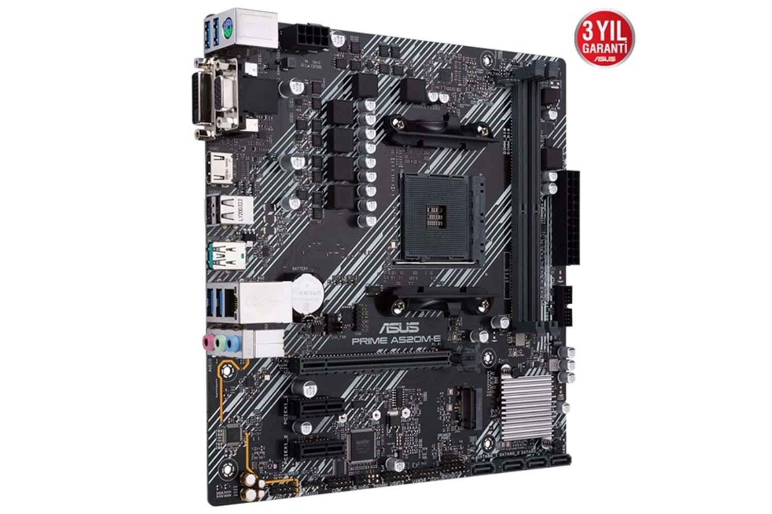 ASUS PRIME A520M-E DDR4 M2 PCIe NVME HDMI DVI PCIe 16X v4.0 AM4 mATX