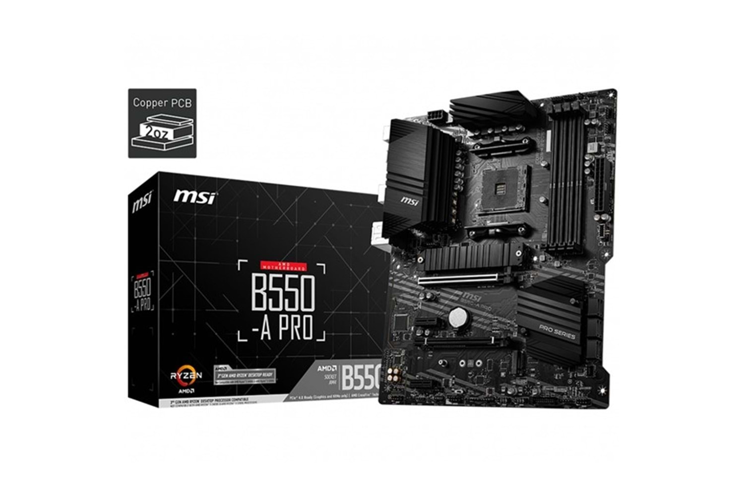 MSI B550-A PRO DDR4 M2 PCIe NVME HDMI DP PCIe 16X v4.0 AM4 ATX