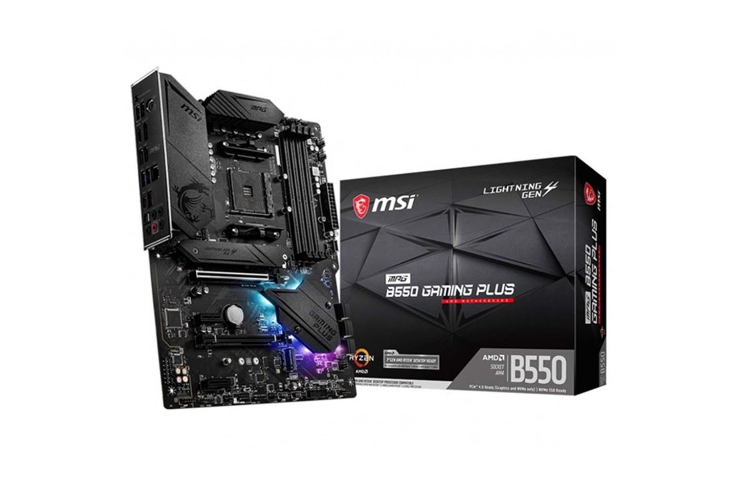MSI MPG B550 GAMING PLUS DDR4 M2 PCIe NVME HDMI DP PCIe 16X v4.0 AM4 ATX