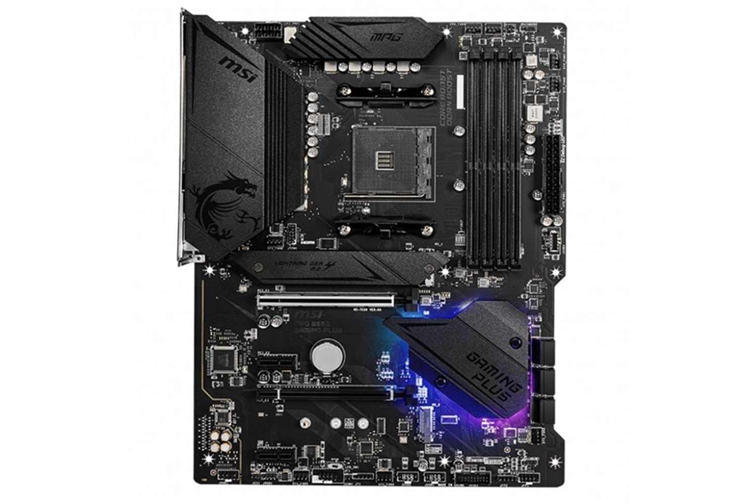 MSI MPG B550 GAMING PLUS DDR4 M2 PCIe NVME HDMI DP PCIe 16X v4.0 AM4 ATX