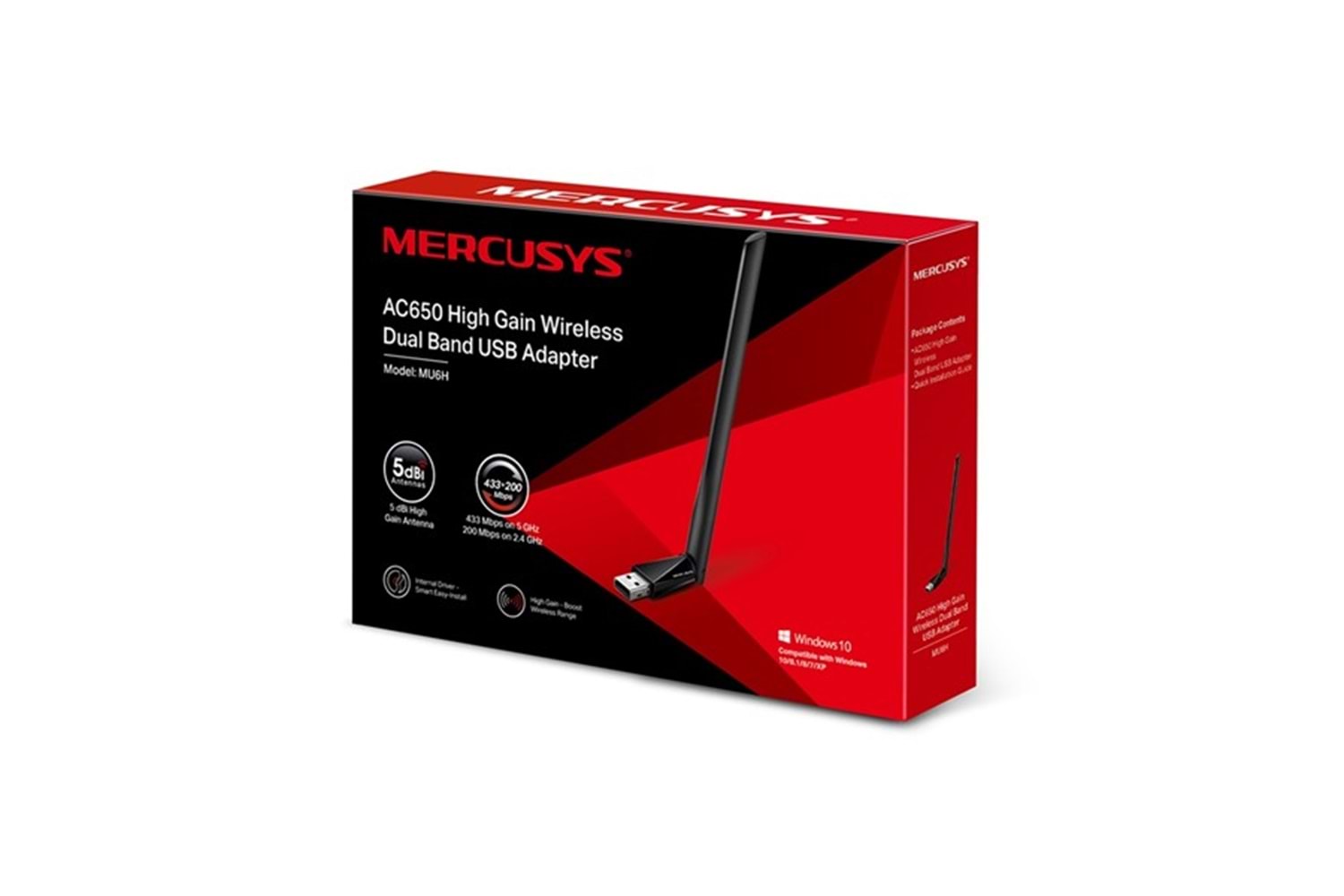 MERCUSYS MU6H AC650 Dual Band USB 3.0 Kablosuz Adaptör