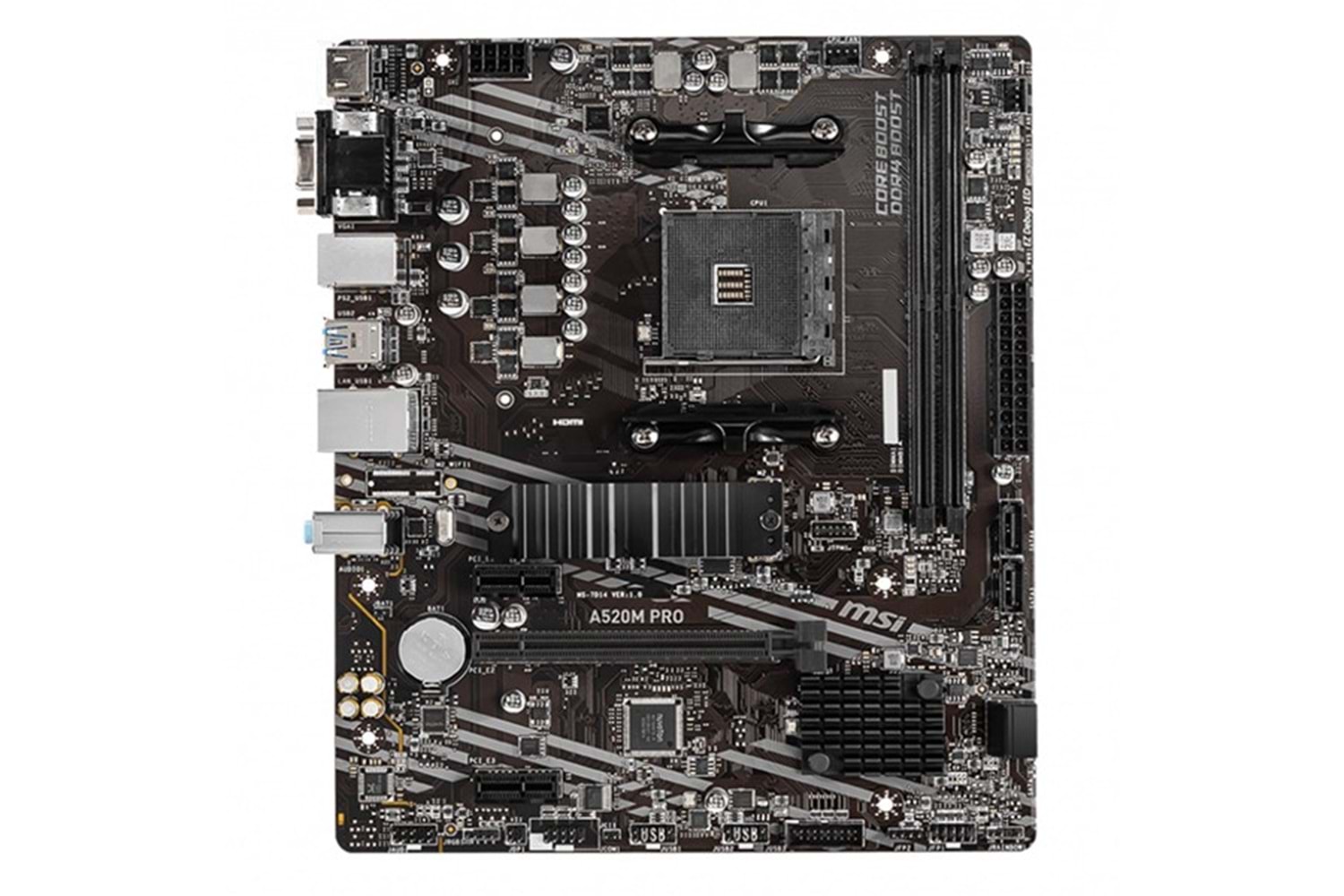 MSI A520M PRO DDR4 M2 PCIe NVME HDMI DP PCIe 16X v3.0 AM4 mATX
