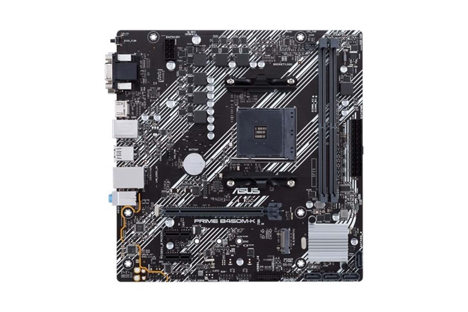 ASUS PRIME B450M-K II DDR4 M2 PCIe NVME DVI PCIe 16X v3.0 AM4 mATX