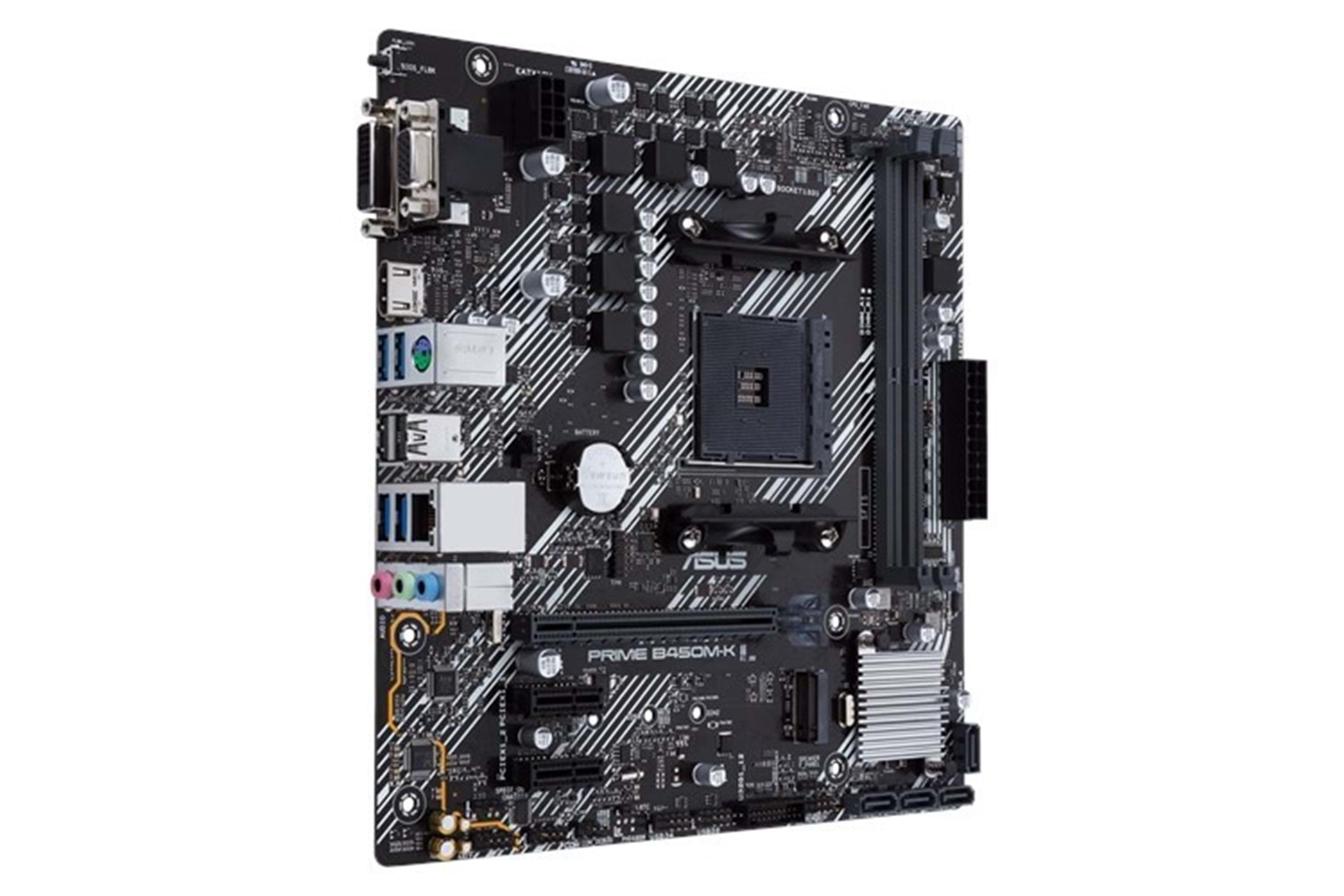 ASUS PRIME B450M-K II DDR4 M2 PCIe NVME DVI PCIe 16X v3.0 AM4 mATX