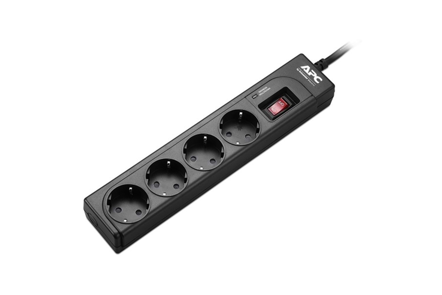 SCHNEIDER 4-lü P43B-RS Akım Koruma Prizi Siyah