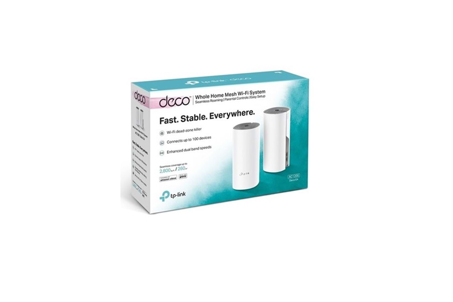 TP-LINK DECO E4-2P AC1200 Dual Band EV Ofis Tipi Mesh Router 2-li paket