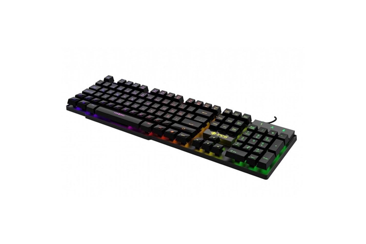 INCA IKG-449 Türkçe USB RAINBOW EFECT MEKANİK HİSLİ Siyah Oyuncu Klavye