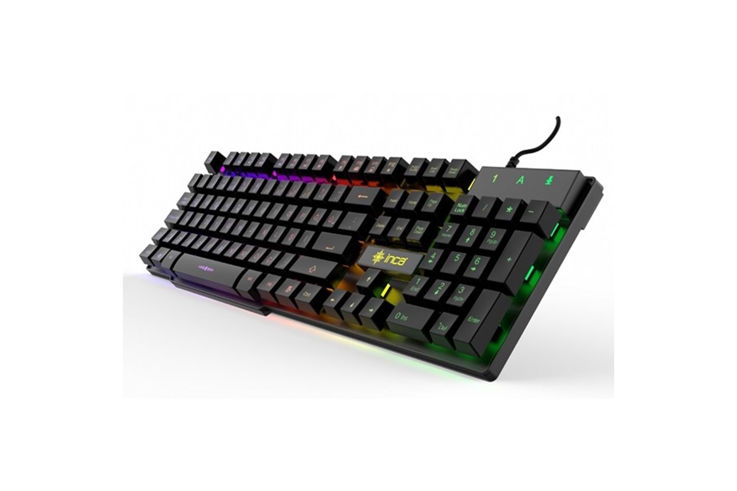 INCA IKG-449 Türkçe USB RAINBOW EFECT MEKANİK HİSLİ Siyah Oyuncu Klavye