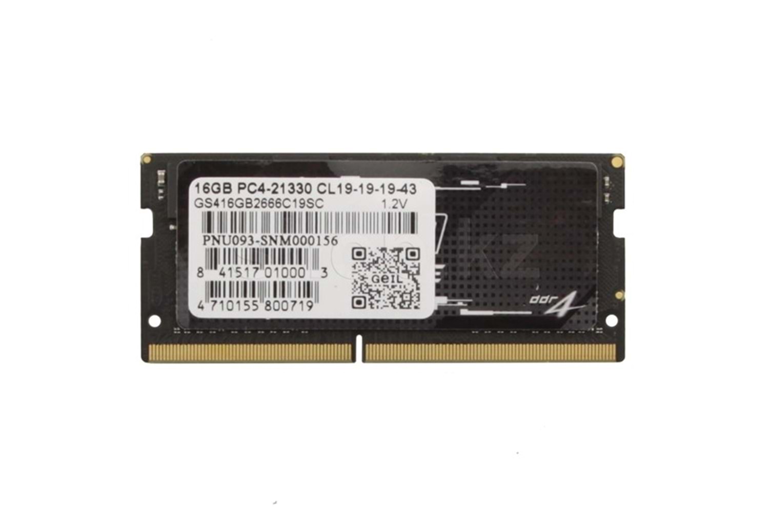 GEIL 16GB DDR4 2666MHZ CL19 NOTEBOOK RAM GS416GB2666C19SC